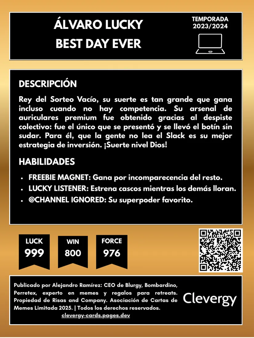 Alvaro Lucky - reverso